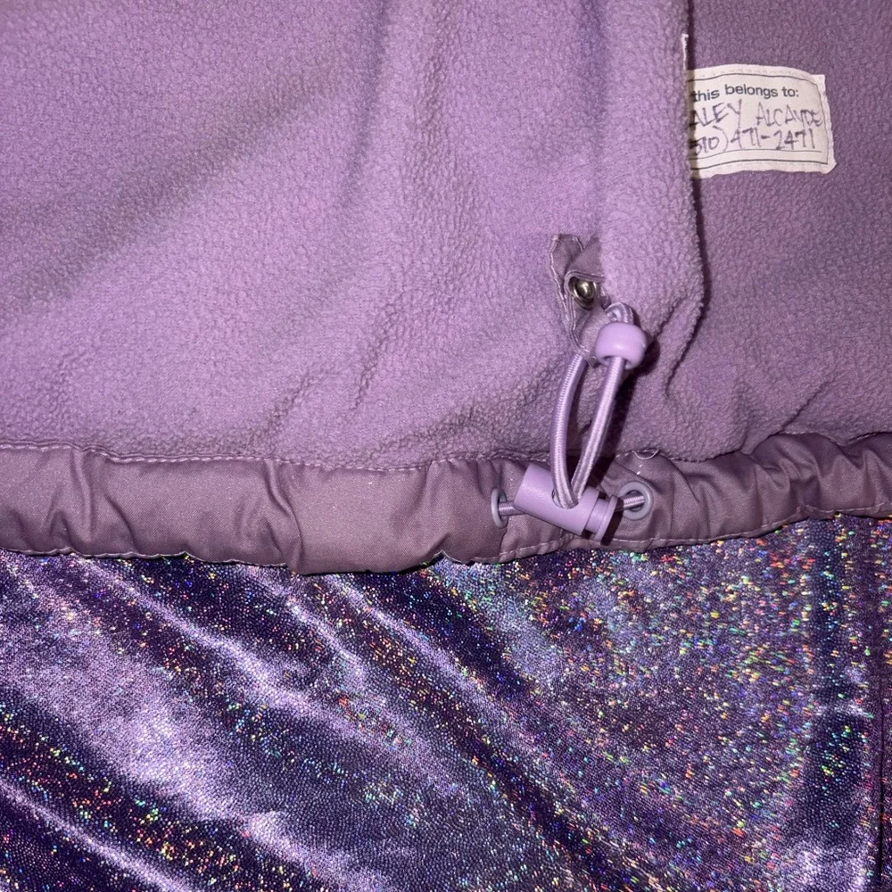 GAP Purple Glitter Puffer Vest